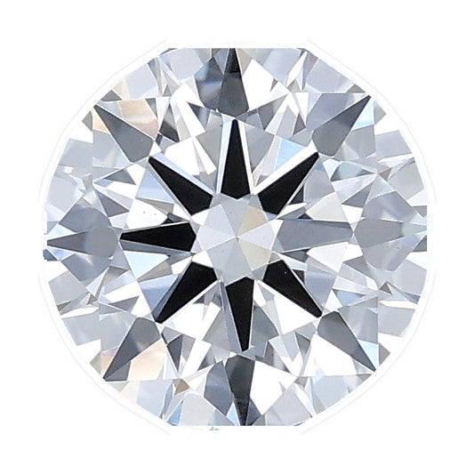 1.56 ct round lab-grown diamond, D color, VVS2 clarity, IGI certified, still from its 360° video