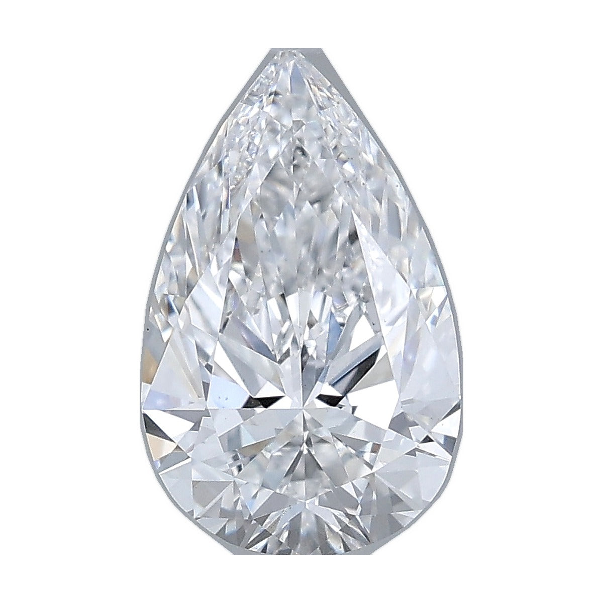 1.57 ct pear lab-grown diamond, D color, VS1 clarity, IGI certified, still from its 360° video
