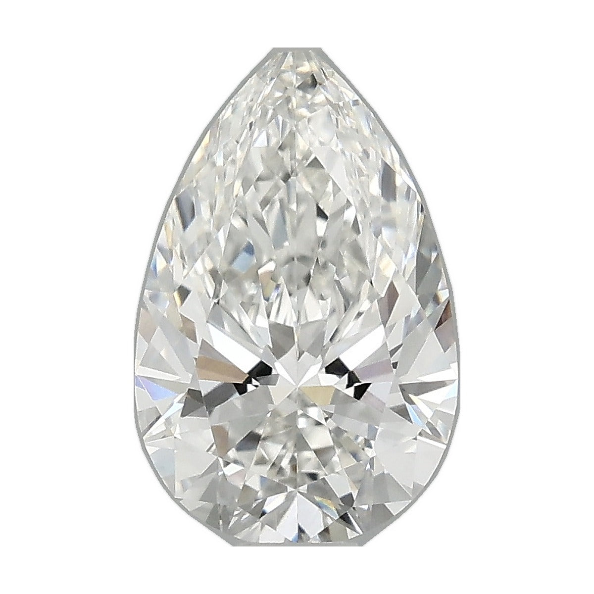 1.58 ct pear lab-grown diamond, F color, VVS2 clarity, IGI certified, still from its 360° video