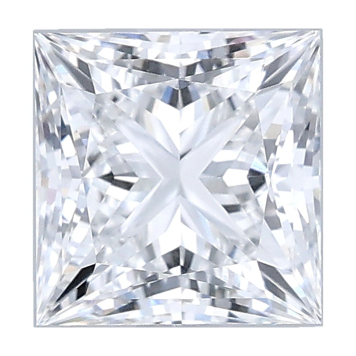 1.58 ct princess lab-grown diamond, D color, IF clarity, IGI certified, still from its 360° video
