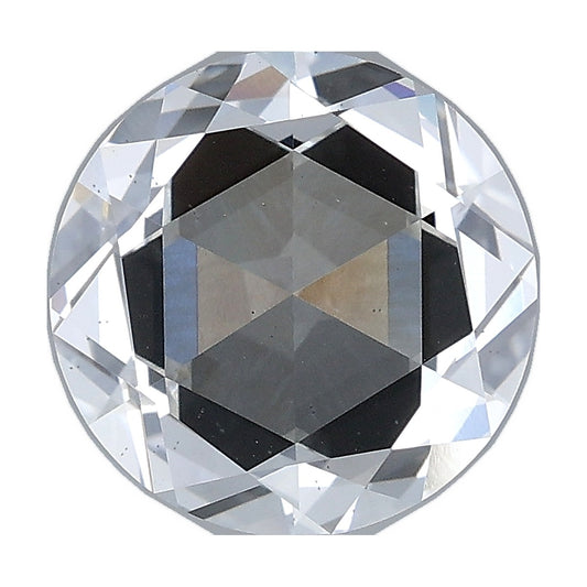 1.59 ct round rose cut lab-grown diamond, E color, VS2 clarity, IGI certified, still from its 360° video