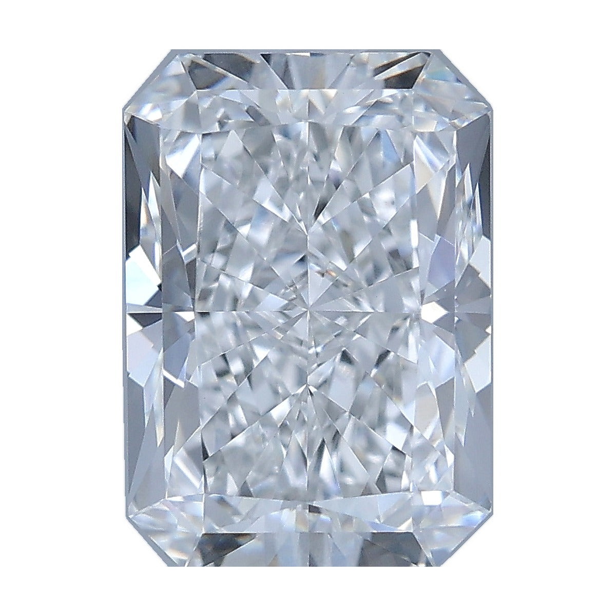 1.70 ct radiant lab-grown diamond, E color, VVS2 clarity, IGI certified, still from its 360° video