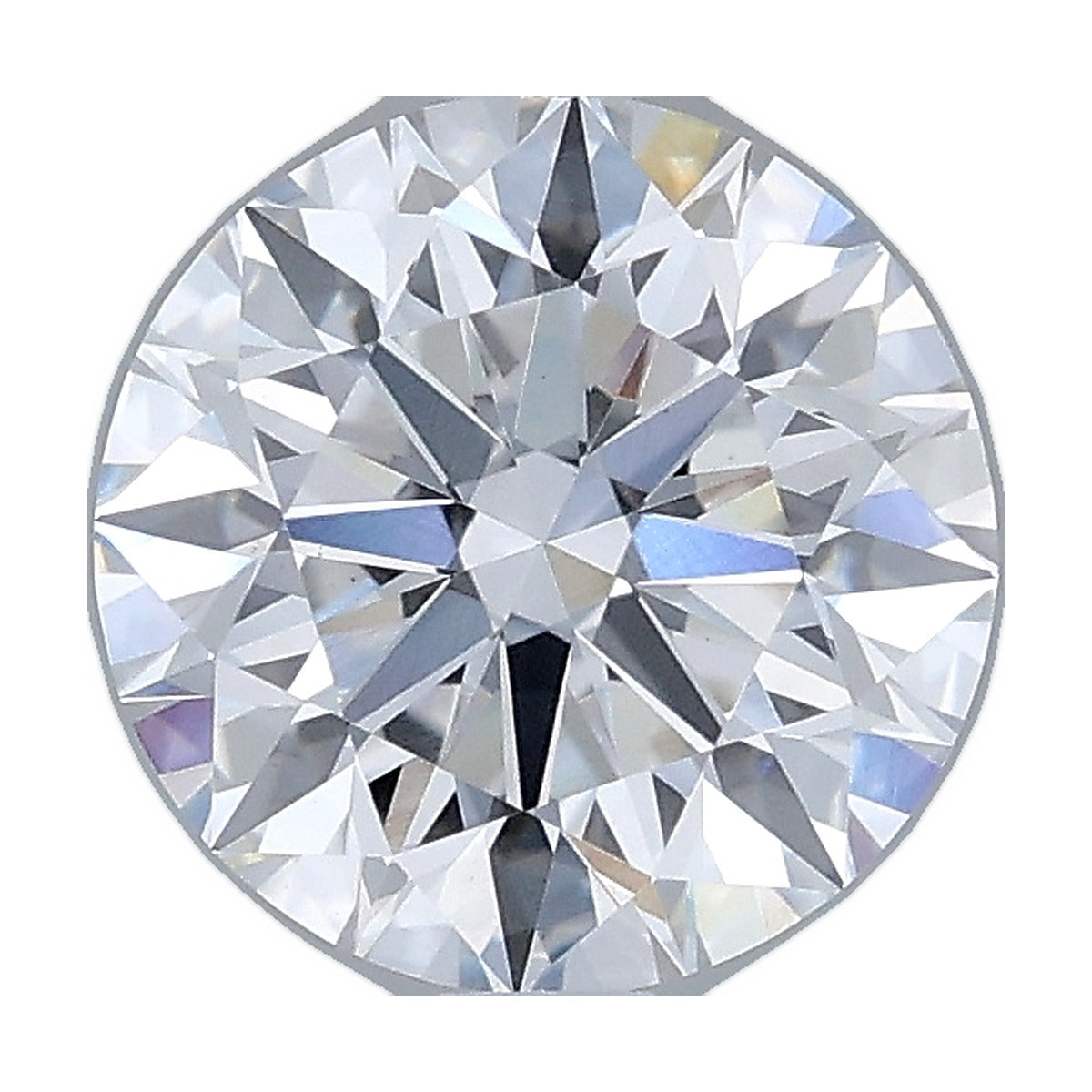 1.70 ct round lab-grown diamond, D color, VS1 clarity, IGI certified, still from its 360° video