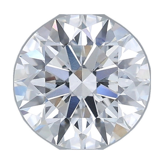 1.70 ct round lab-grown diamond, D color, VVS2 clarity, IGI certified, still from its 360° video