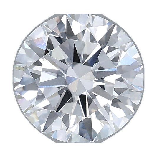 1.70 ct round lab-grown diamond, E color, VVS2 clarity, IGI certified, still from its 360° video