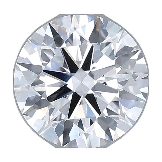 1.71 ct round lab-grown diamond, D color, VS1 clarity, IGI certified, still from its 360° video