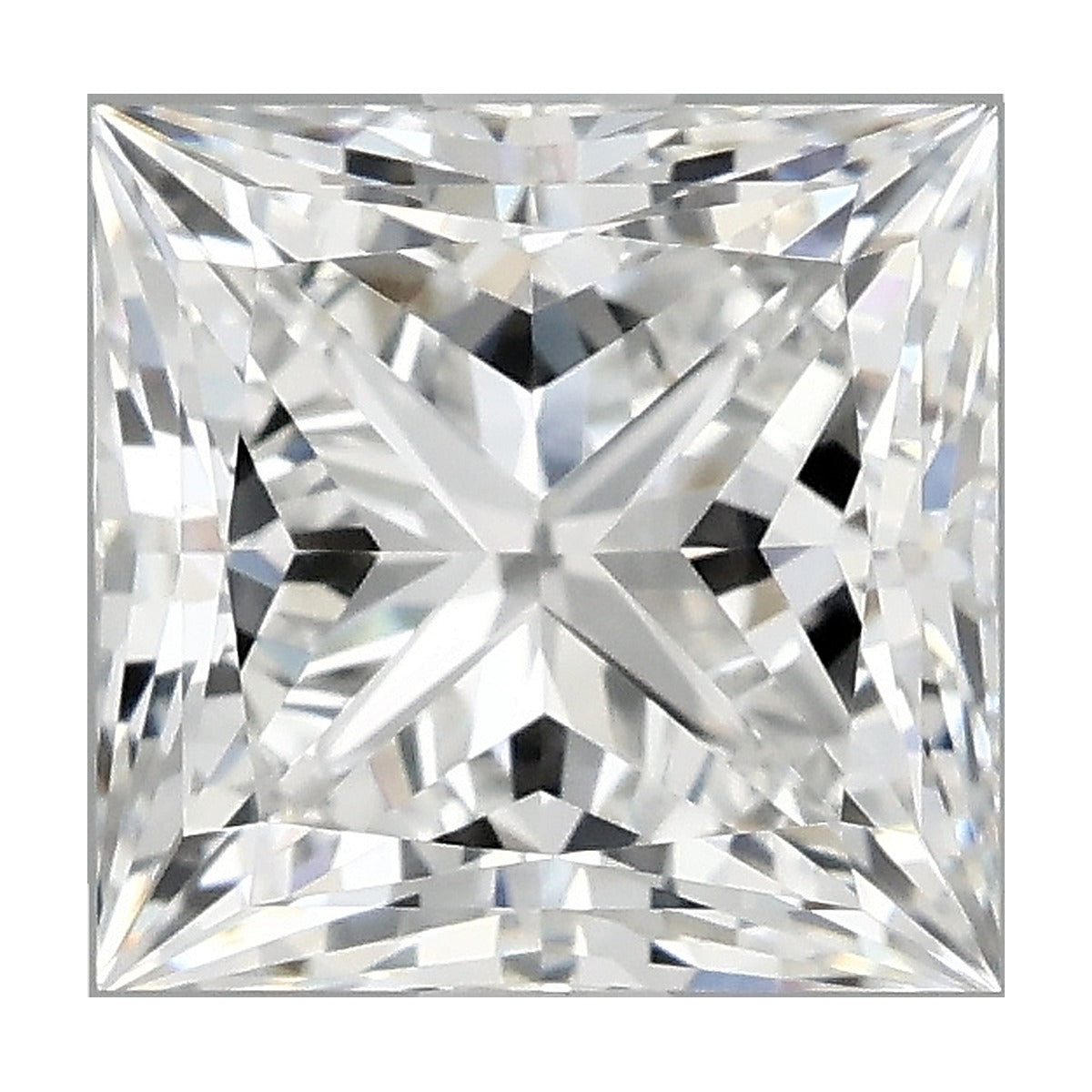 1.72 ct princess lab-grown diamond, E color, VVS2 clarity, IGI certified, still from its 360° video