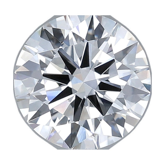 1.74 ct round lab-grown diamond, E color, VVS2 clarity, IGI certified, still from its 360° video