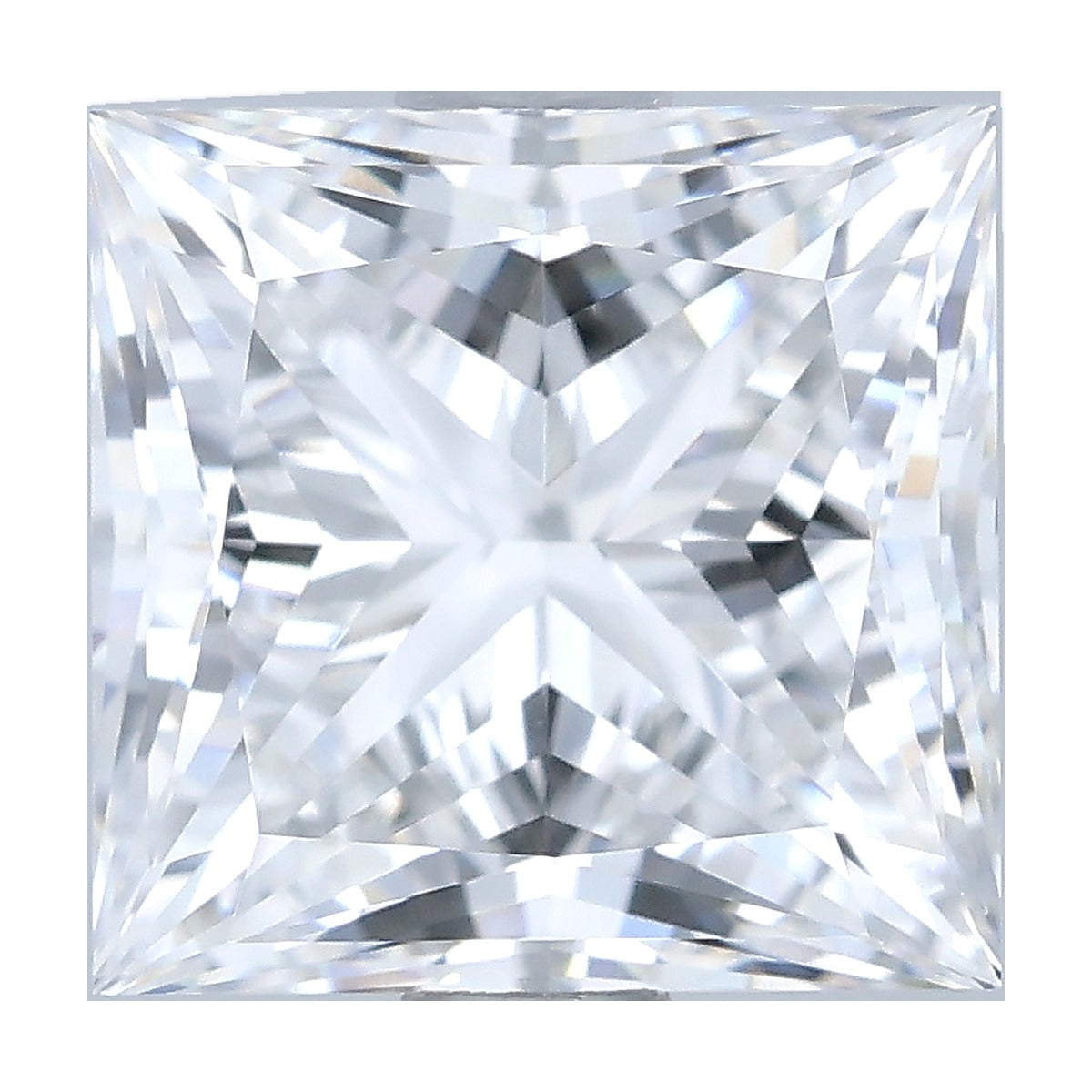 1.77 ct princess lab-grown diamond, D color, VVS2 clarity, IGI certified, still from its 360° video