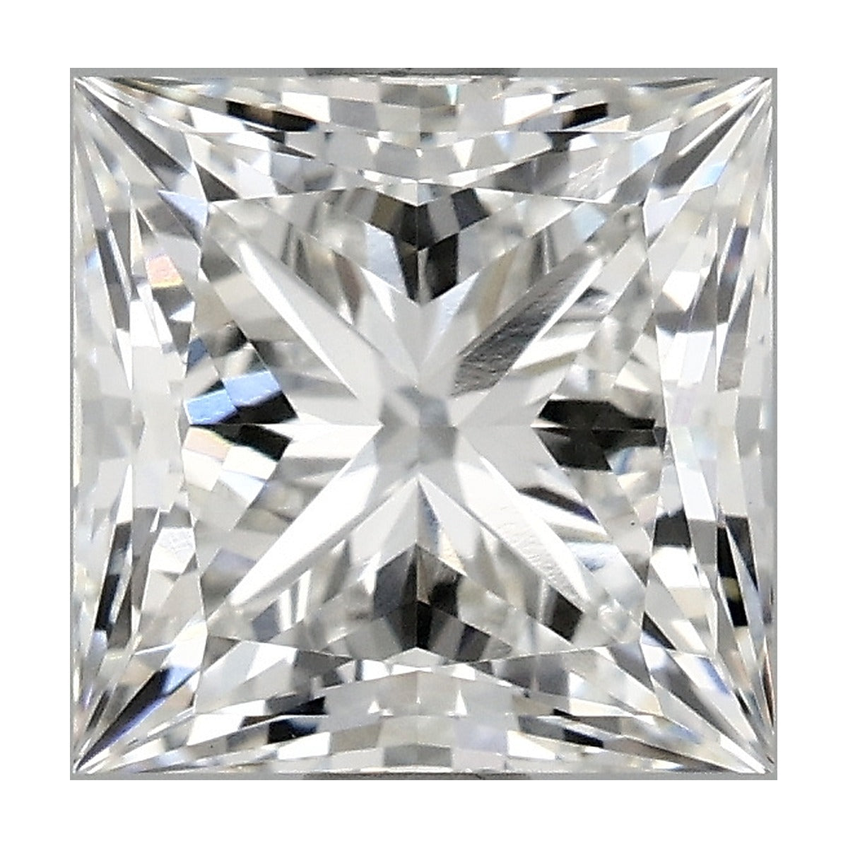 1.81 ct princess lab-grown diamond, F color, VS1 clarity, IGI certified, still from its 360° video