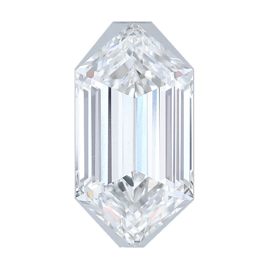 1.84 ct elongated hexagon lab-grown diamond, F color, VS1 clarity, IGI certified, still from its 360° video
