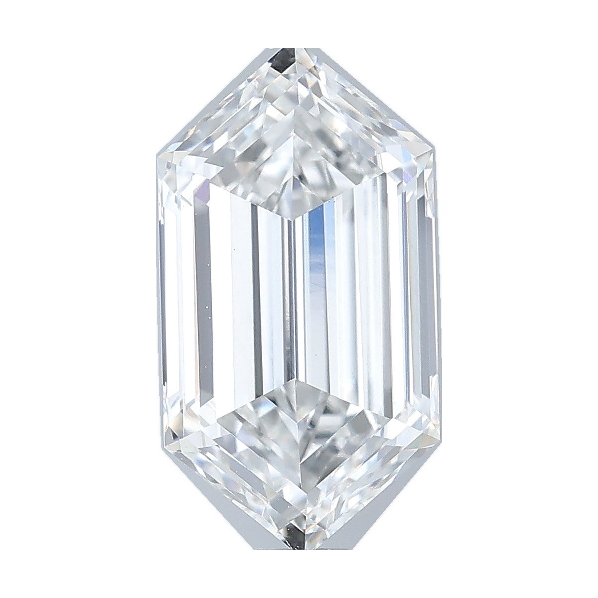 1.86 ct elongated hexagon lab-grown diamond, F color, VVS2 clarity, IGI certified, still from its 360° video
