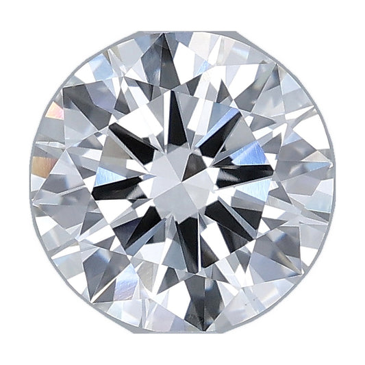 1.86 ct round lab-grown diamond, D color, VVS2 clarity, IGI certified, still from its 360° video