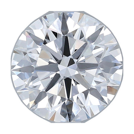 1.90 ct round lab-grown diamond, D color, VVS2 clarity, IGI certified, still from its 360° video