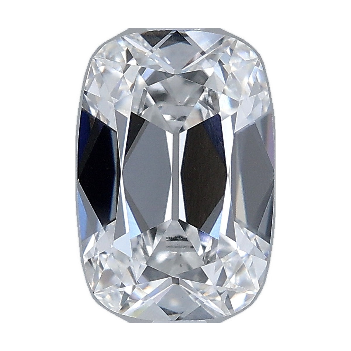 1.91 ct elongated old mine cushion lab-grown diamond, E color, VS1 clarity, IGI certified, still from its 360° video