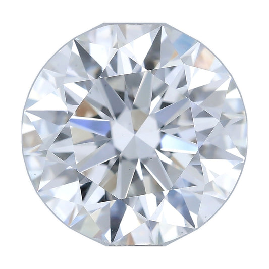 1.95 ct round lab-grown diamond, E color, VS2 clarity, IGI certified, still from its 360° video