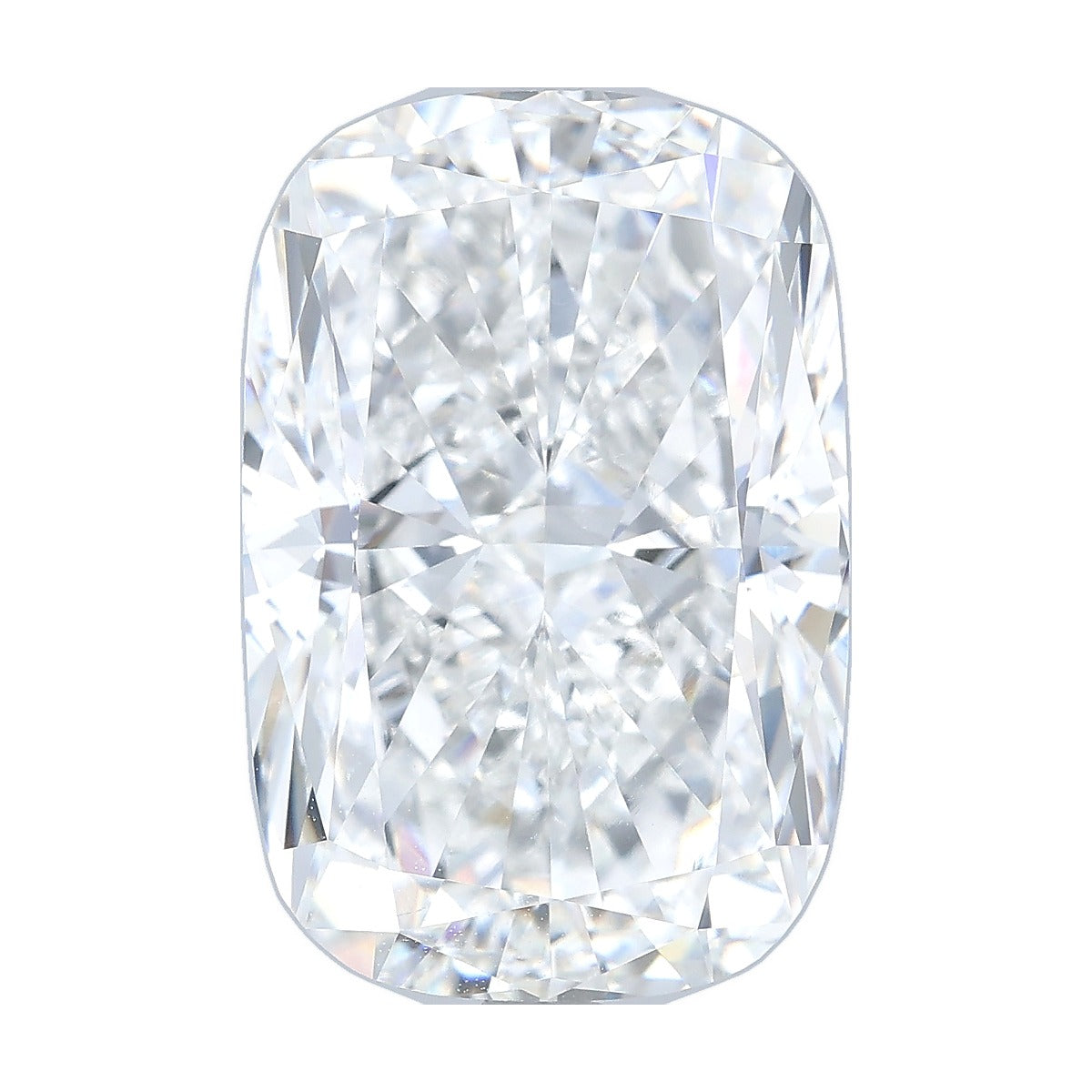 10.00 ct elongated cushion lab-grown diamond, E color, VVS2 clarity, IGI certified, still from its 360° video