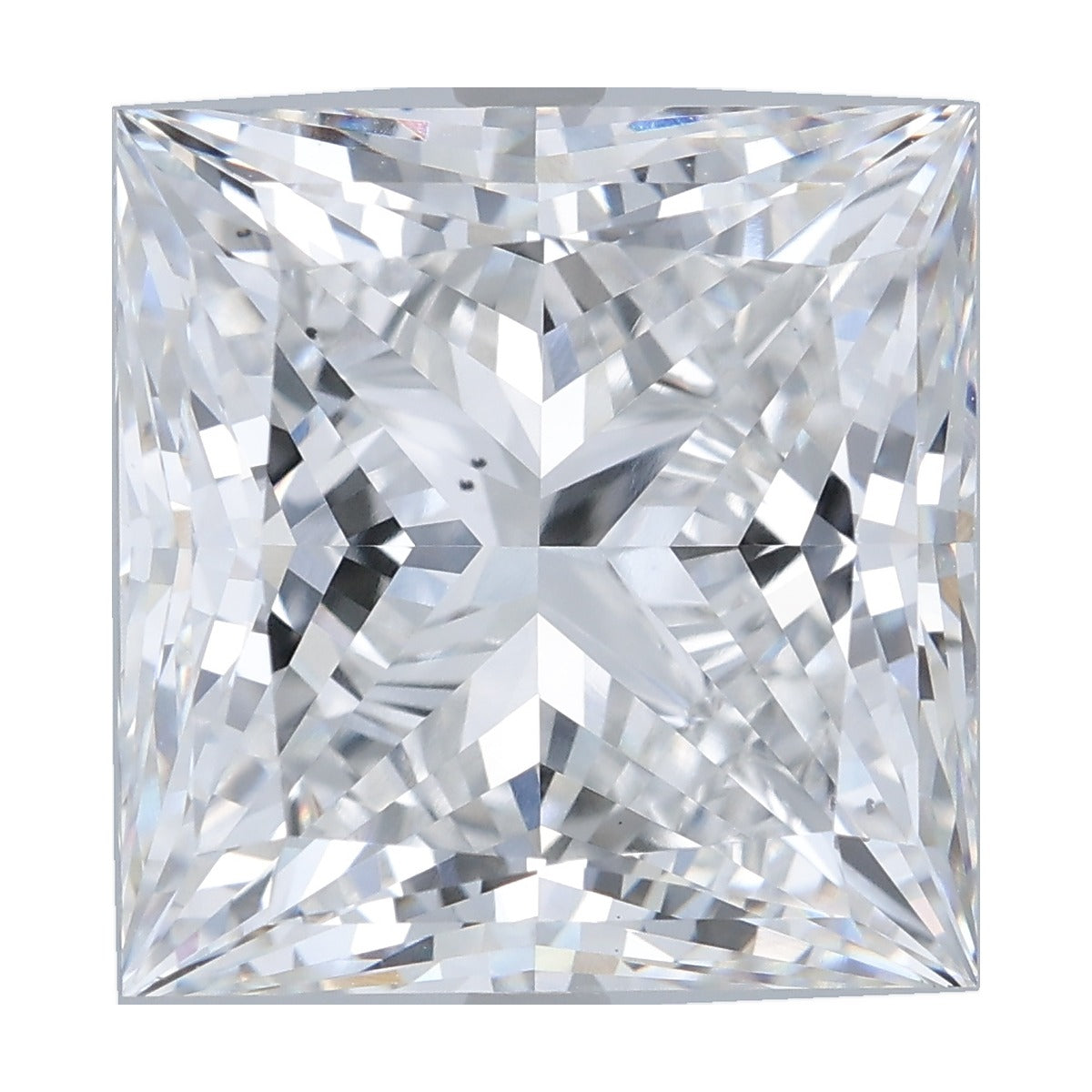 10.10 ct princess lab-grown diamond, E color, VS2 clarity, IGI certified, still from its 360° video