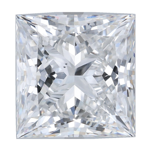 10.10 ct princess lab-grown diamond, E color, VS2 clarity, IGI certified, still from its 360° video
