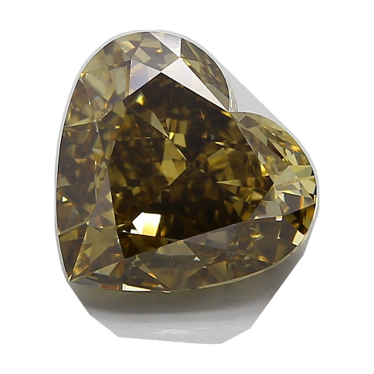 10.43 ct heart lab-grown diamond, fancy grey yellow, VS1 clarity, IGI certified, still from its 360° video