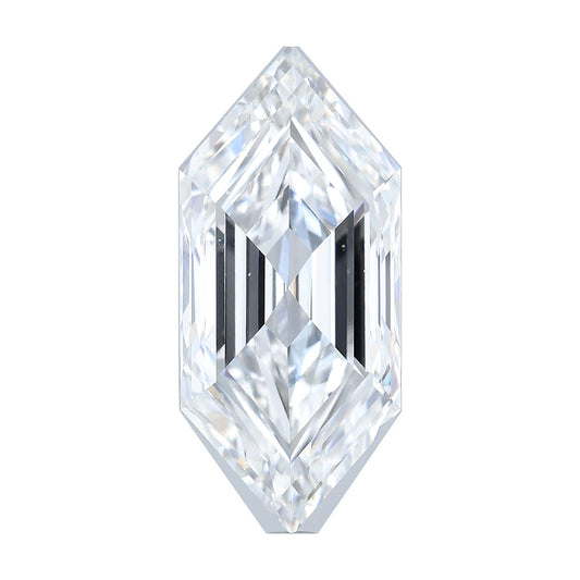 10.52 ct elongated hexagon lab-grown diamond, F color, VVS2 clarity, IGI certified, still from its 360° video