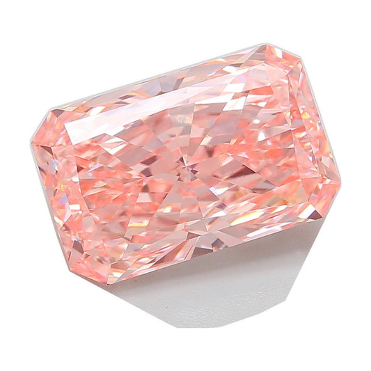 11.10 ct radiant lab-grown diamond, fancy vivid pink, VS1 clarity, IGI certified, still from its 360° video
