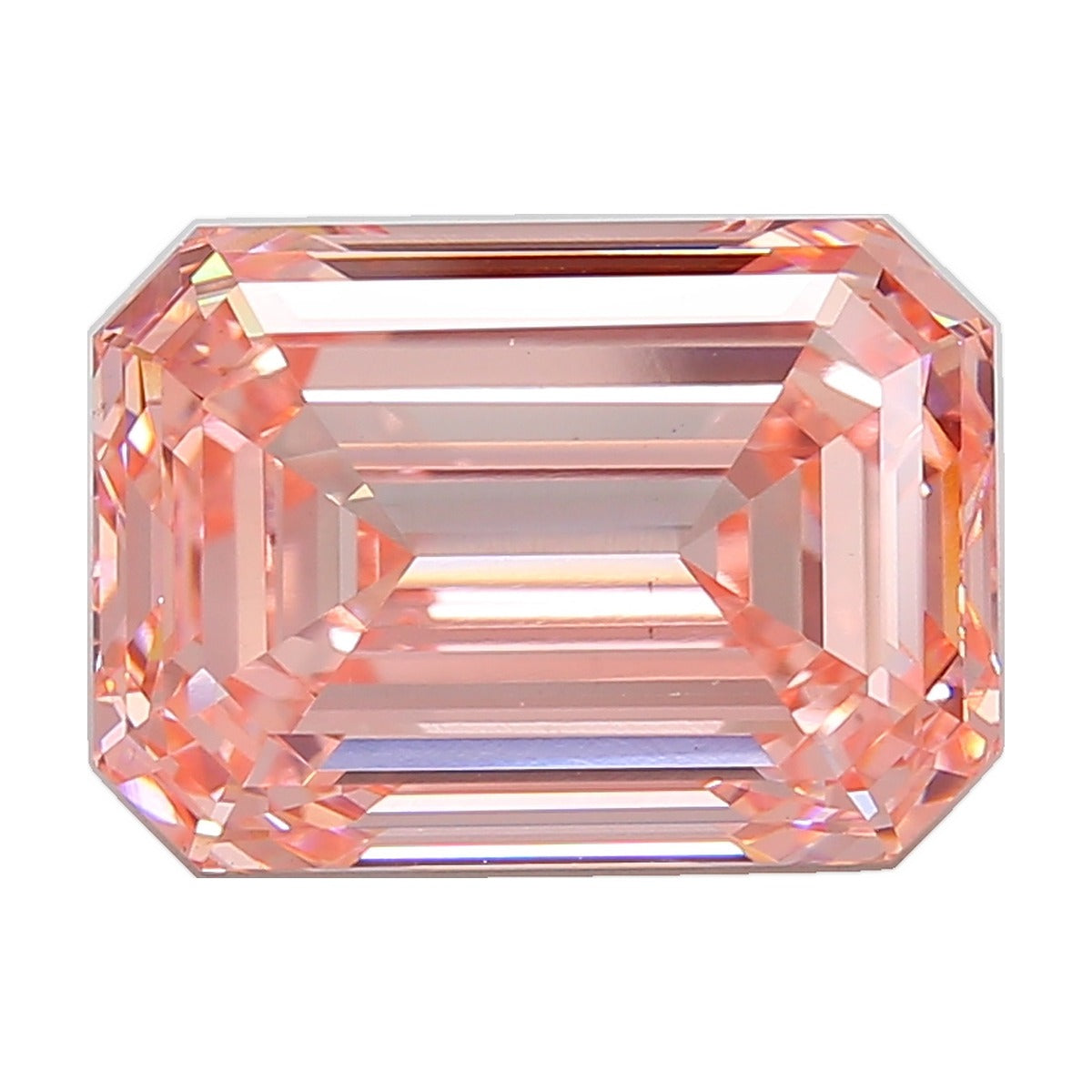 11.52 ct emerald lab-grown diamond, fancy vivid pink, VS1 clarity, IGI certified, still from its 360° video