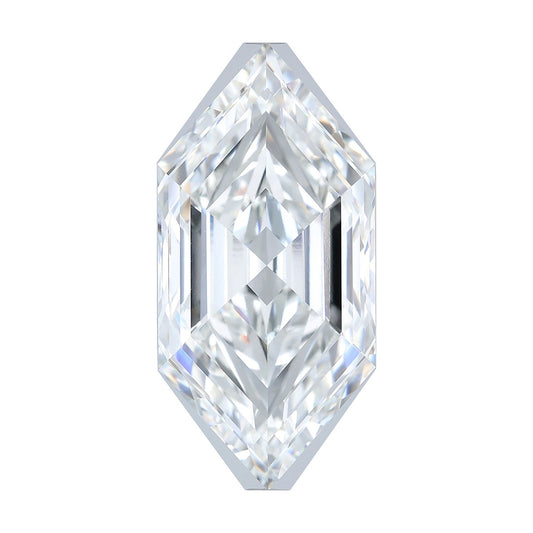 13.54 ct elongated hexagon lab-grown diamond, G color, VVS2 clarity, IGI certified, still from its 360° video