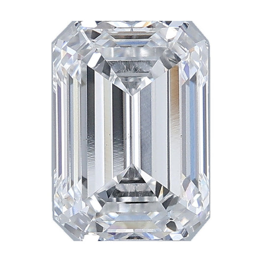 2.00 ct emerald lab-grown diamond, D color, VS2 clarity, IGI certified, still from its 360° video
