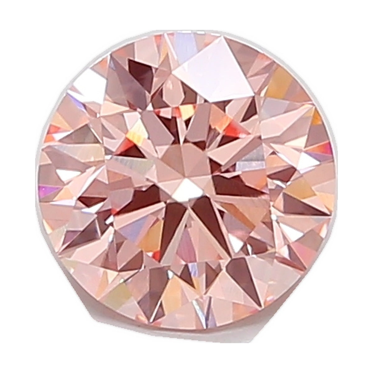 2.00 ct round lab-grown diamond, fancy intense pink, VVS2 clarity, IGI certified, still from its 360° video