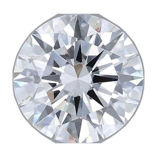 2.00 ct round lab-grown diamond, D color, VVS2 clarity, IGI certified, still from its 360° video