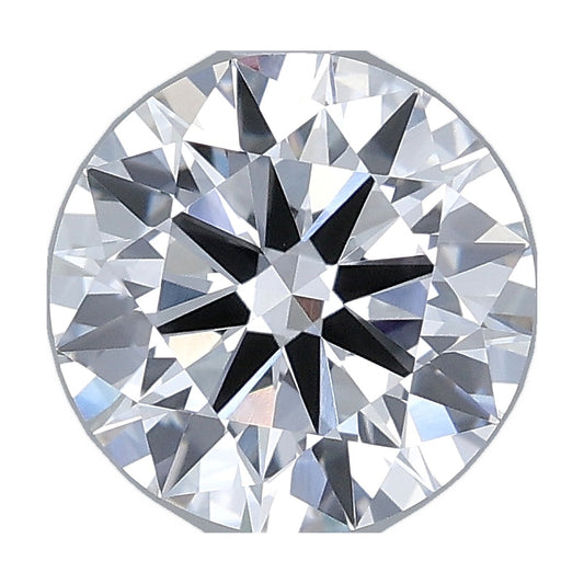 2.00 ct round lab-grown diamond, D color, VVS2 clarity, IGI certified, still from its 360° video