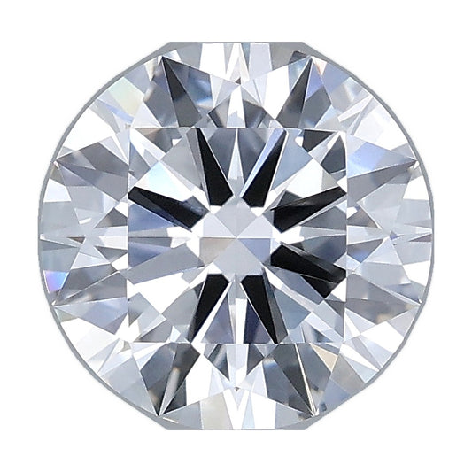 2.00 ct round lab-grown diamond, D color, VVS2 clarity, IGI certified, still from its 360° video