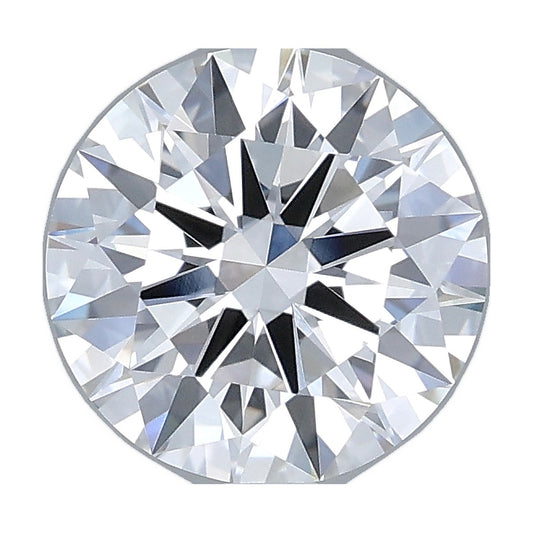 2.00 ct round lab-grown diamond, D color, VVS2 clarity, IGI certified, still from its 360° video