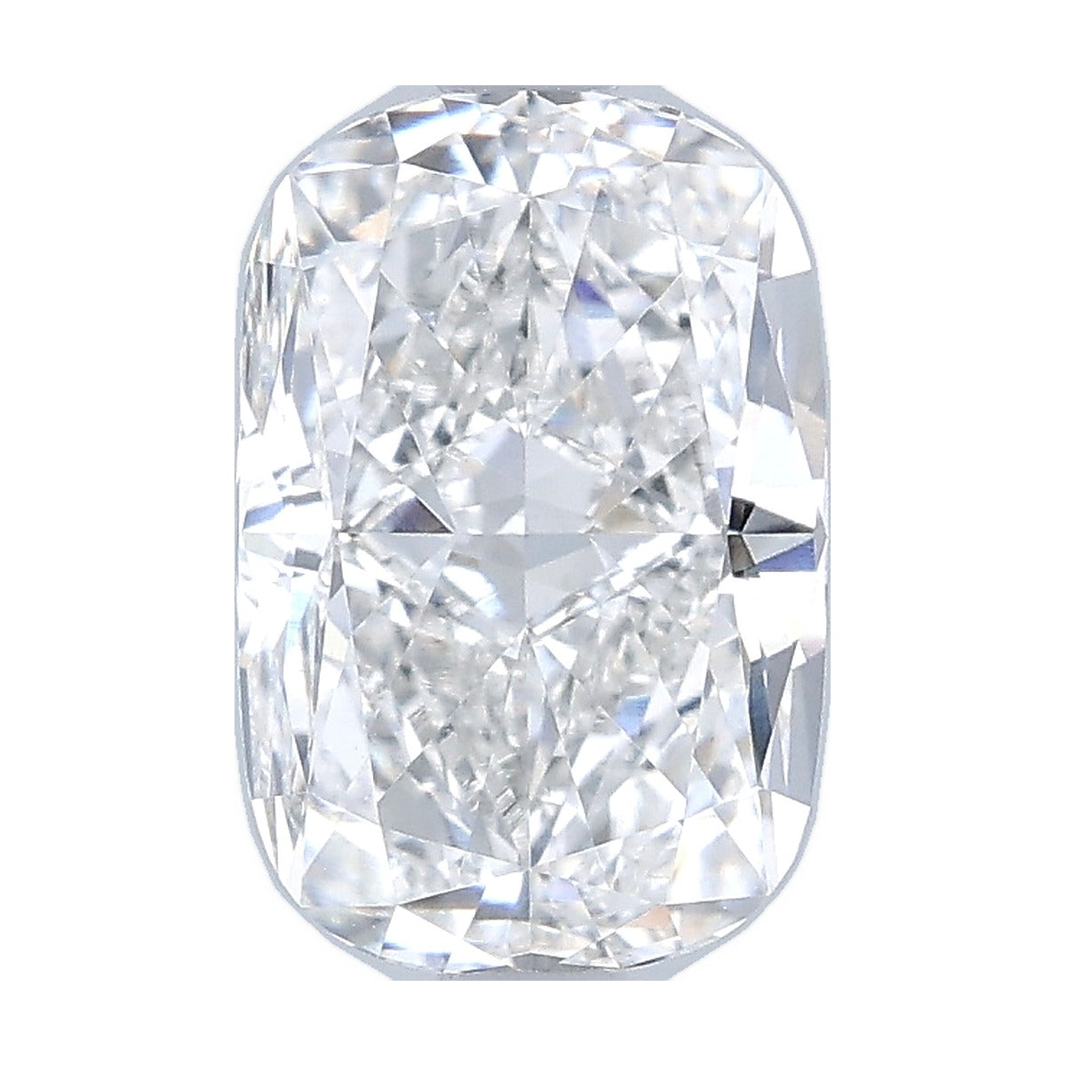 2.01 ct elongated cushion lab-grown diamond, F color, VVS2 clarity, IGI certified, still from its 360° video