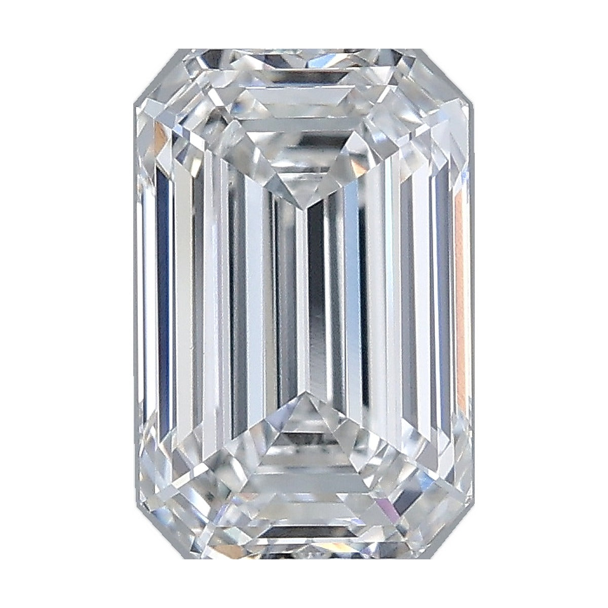 2.01 ct emerald lab-grown diamond, F color, VS1 clarity, IGI certified, still from its 360° video