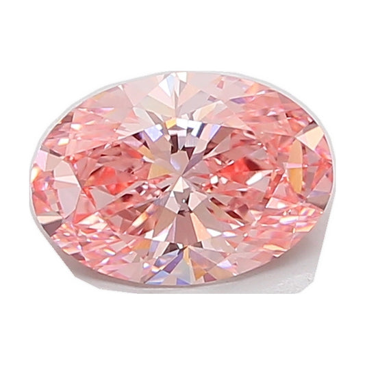 2.01 ct oval lab-grown diamond, fancy vivid pink, VVS2 clarity, IGI certified, still from its 360° video
