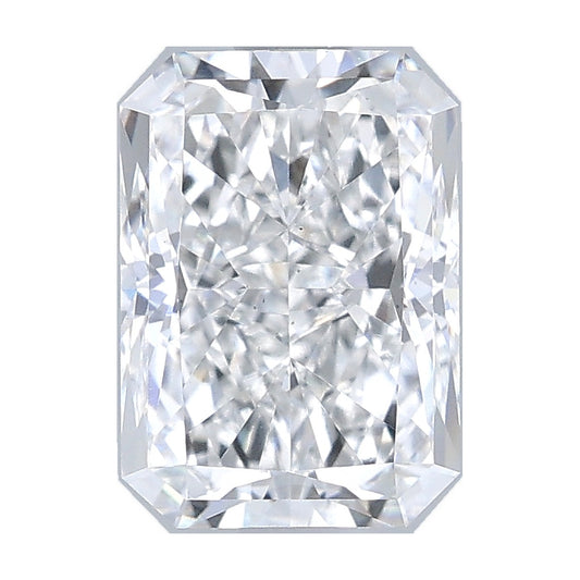 2.01 ct radiant lab-grown diamond, E color, VS2 clarity, IGI certified, still from its 360° video