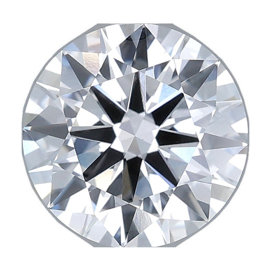 2.01 ct round lab-grown diamond, D color, VVS2 clarity, IGI certified, still from its 360° video