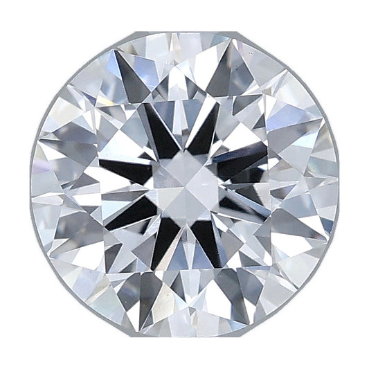 2.01 ct round lab-grown diamond, E color, VS1 clarity, IGI certified, still from its 360° video