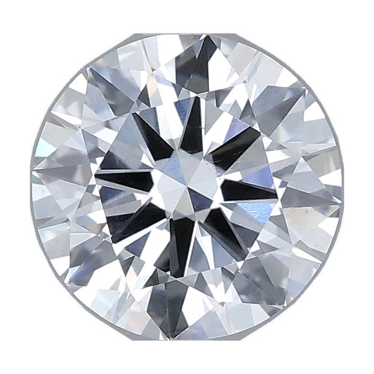 2.01 ct round lab-grown diamond, E color, VS1 clarity, IGI certified, still from its 360° video