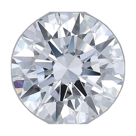 2.01 ct round lab-grown diamond, E color, VVS2 clarity, IGI certified, still from its 360° video