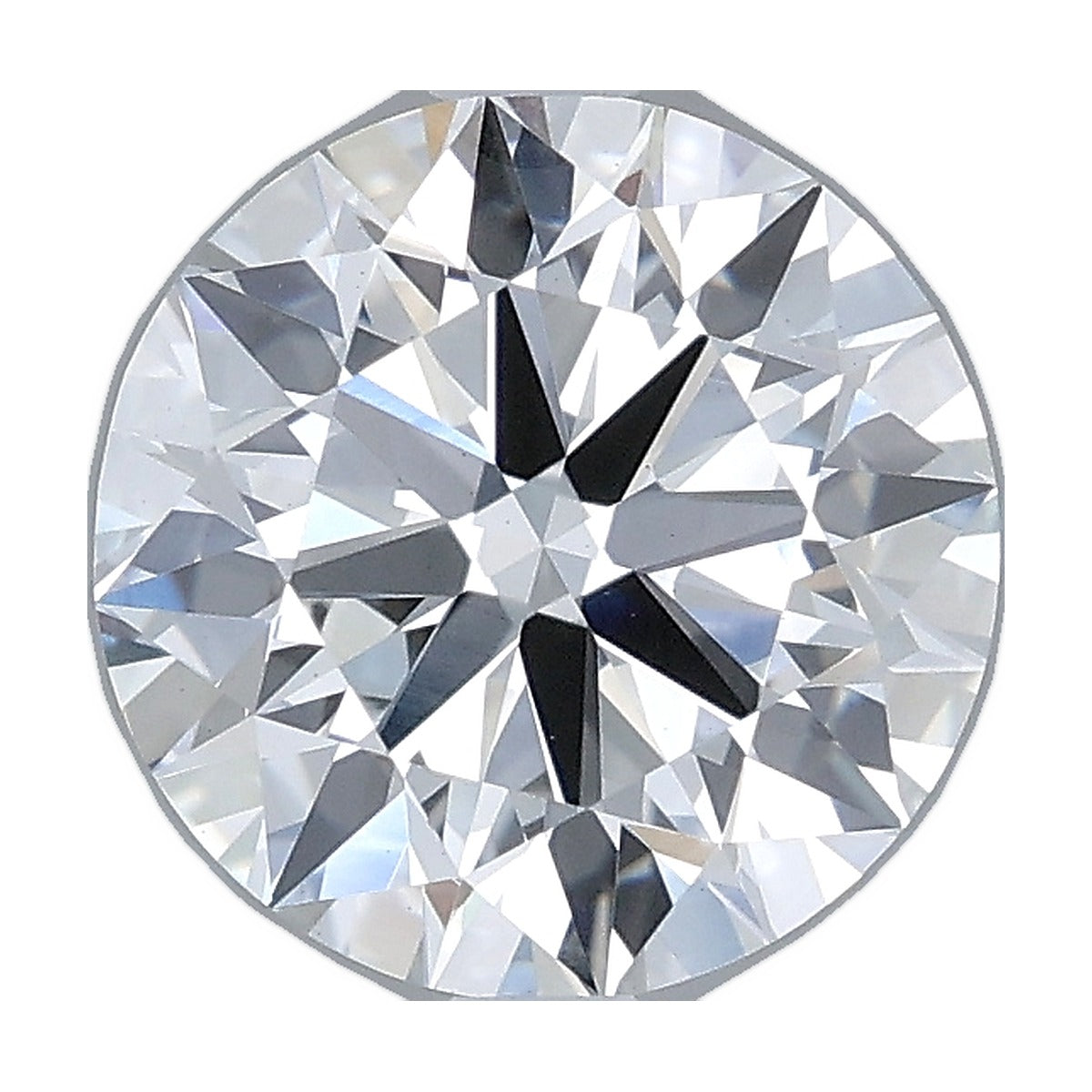 2.01 ct round lab-grown diamond, F color, VS1 clarity, IGI certified, still from its 360° video