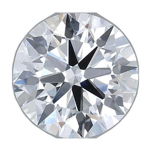 2.01 ct round lab-grown diamond, F color, VS1 clarity, IGI certified, still from its 360° video