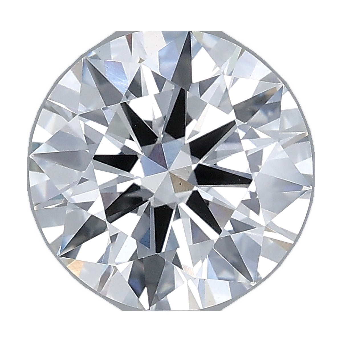 2.01 ct round lab-grown diamond, F color, VS1 clarity, IGI certified, still from its 360° video