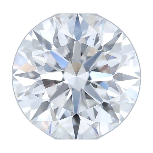 2.02 ct round lab-grown diamond, D color, VS1 clarity, IGI certified, still from its 360° video