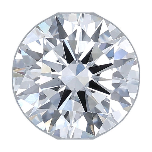 2.02 ct round lab-grown diamond, D color, VS1 clarity, IGI certified, still from its 360° video