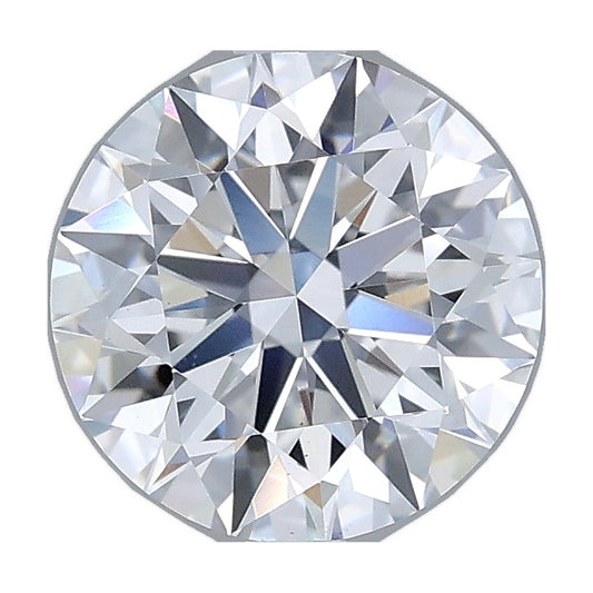 2.02 ct round lab-grown diamond, D color, VS1 clarity, IGI certified, still from its 360° video