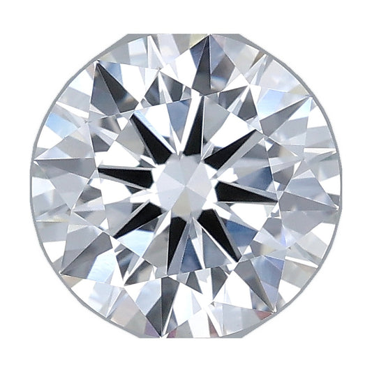 2.02 ct round lab-grown diamond, E color, VS1 clarity, IGI certified, still from its 360° video