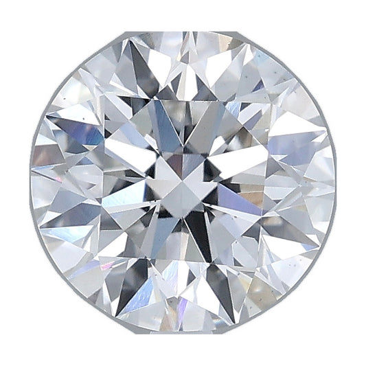 2.02 ct round lab-grown diamond, E color, VS1 clarity, IGI certified, still from its 360° video